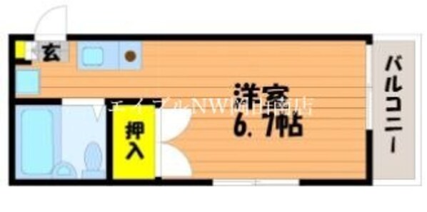 岡山駅 バス25分  あけぼの町下車：停歩3分 2階の物件間取画像